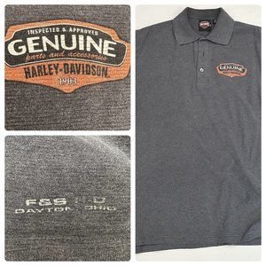 Vintage Faded Light Brown Harley Davidson Polo, Shirt Men's M F&S Dayton Ohio